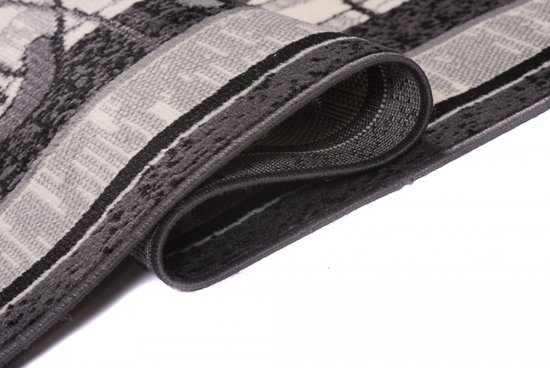 Tapiso Dream Runner Grijs Tapis Couloir Taille - 100x150