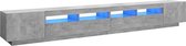 vidaXL - Tv-meubel - met - LED-verlichting - 300x35x40 - cm - betongrijs