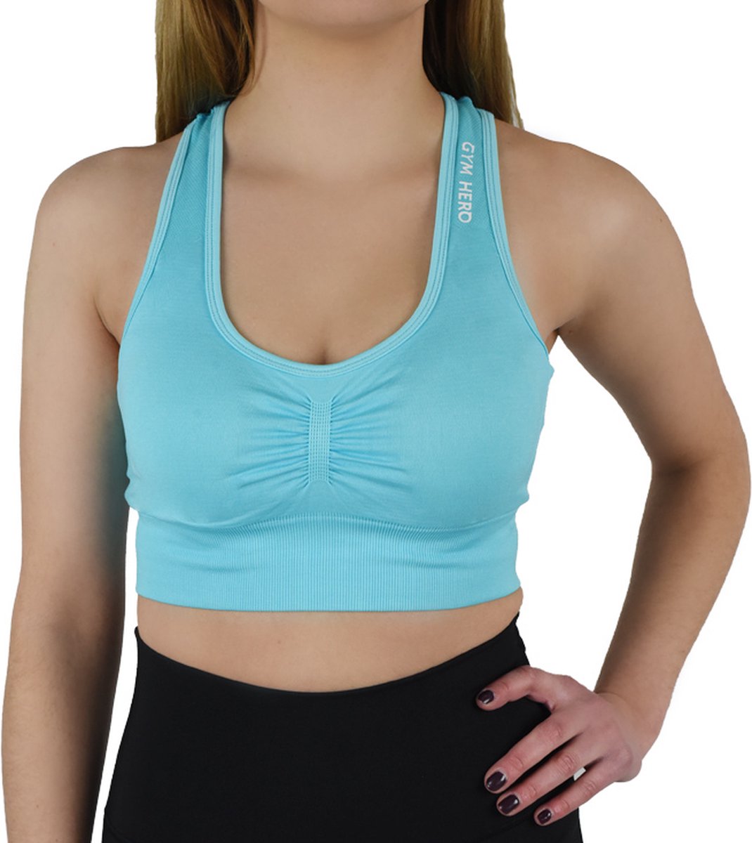 GymHero Miami Cute Bra, Vrouwen, Blauw, Sport Beha, maat: S