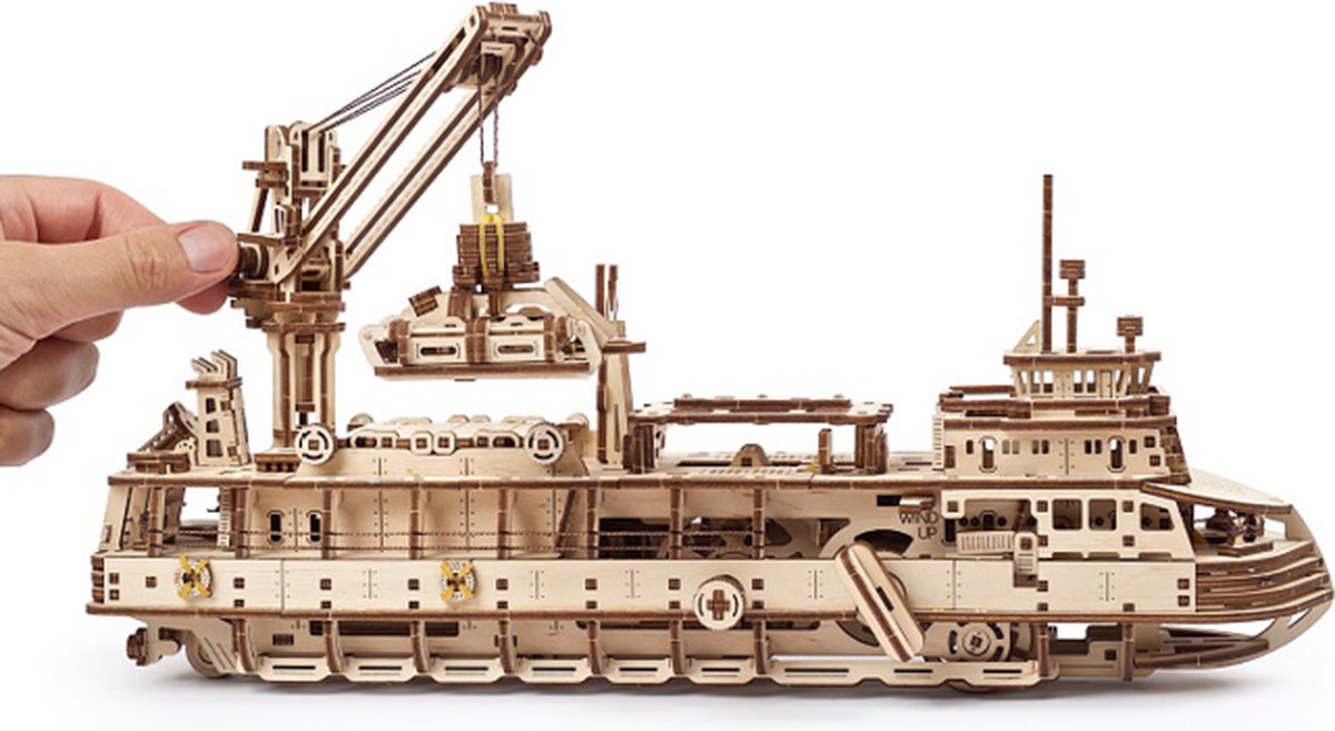 UGEARS Houten 3D Model - Onderzoeksschip — afbeelding 7