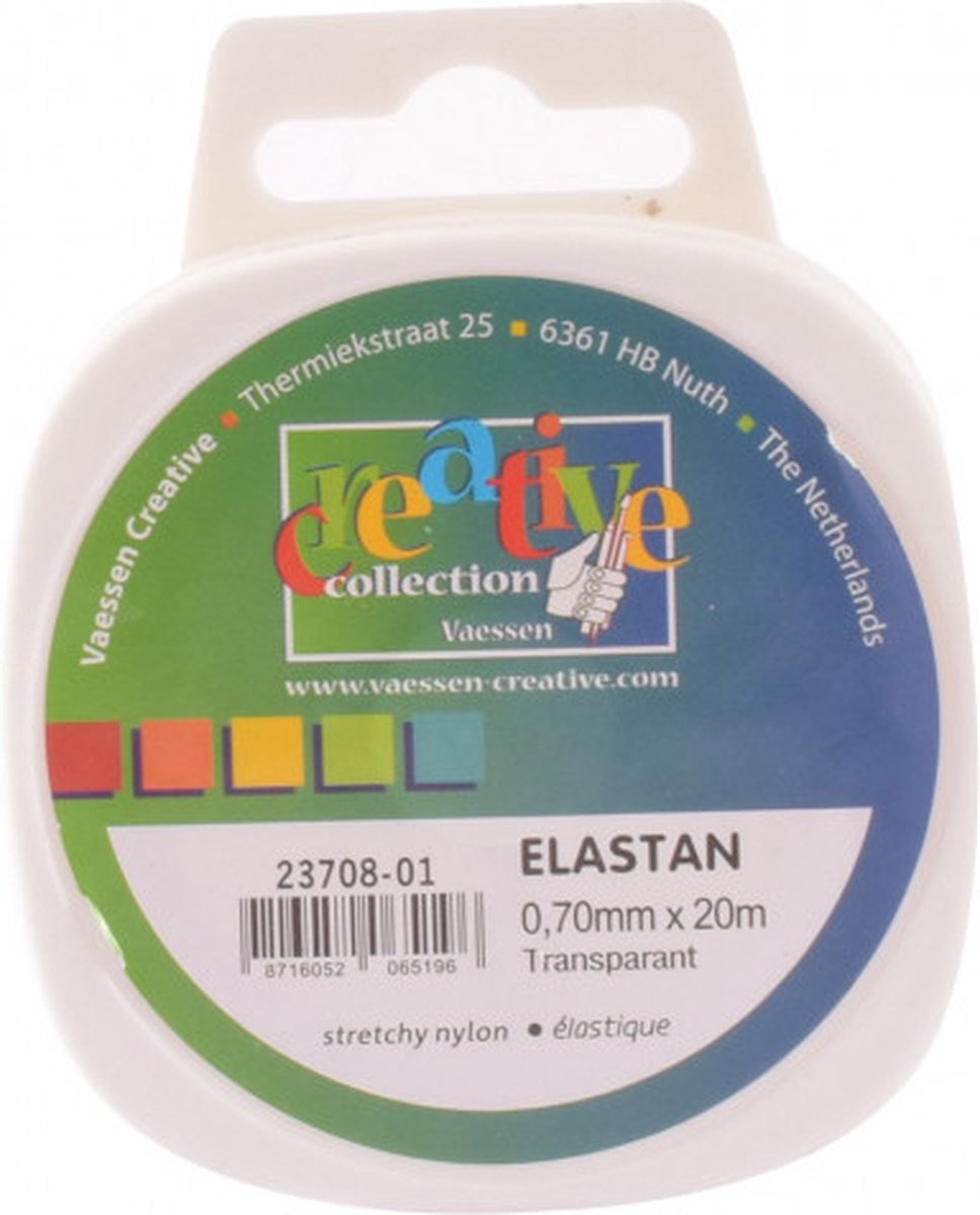 Vaessen Creative Elastan Koord - 0,7mm - Transparant
