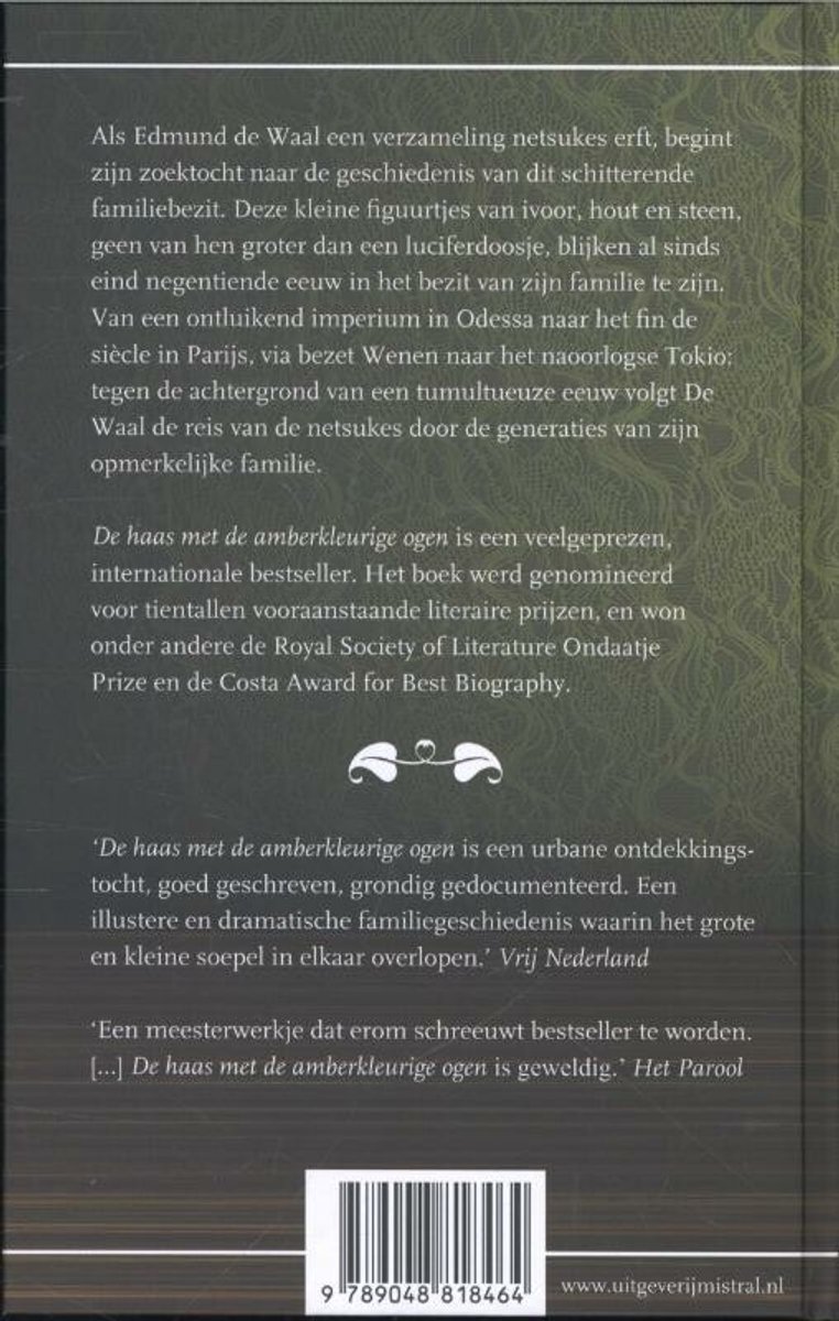Couverture du livre 'Le lièvre aux yeux d'ambre'. Texte sur le livre et critiques.