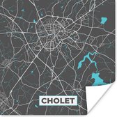 Poster Cholet - Frankrijk - Plattegrond - Kaart - Stadskaart - 50x50 cm