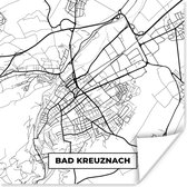 Poster Plattegrond - Bad Kreuznach - Stadskaart - Kaart - 50x50 cm