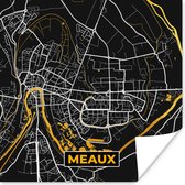 Poster Kaart - Frankrijk - Meaux - Stadskaart - Plattegrond - 50x50 cm