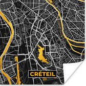 Poster Créteil – Plattegrond – Frankrijk – Kaart – Stadskaart - 50x50 cm