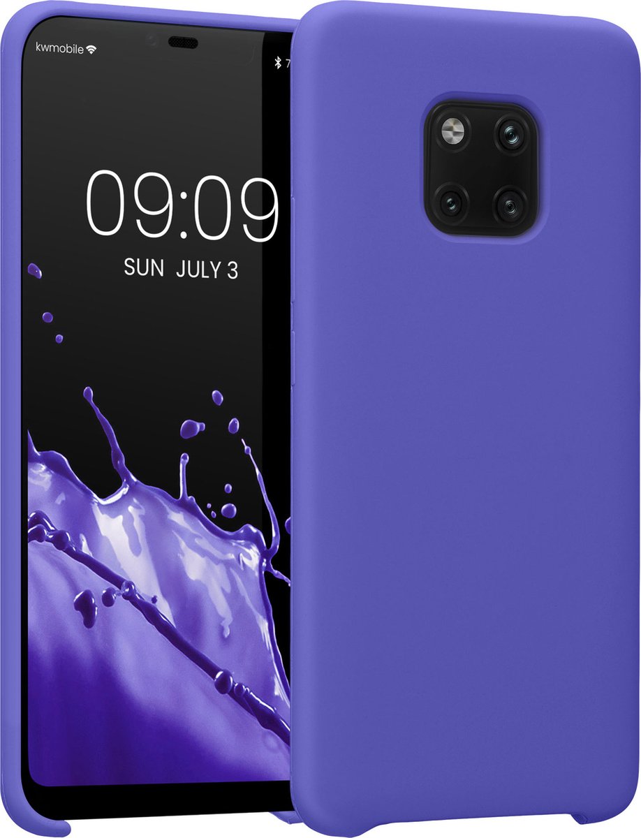 kwmobile telefoonhoesje voor Huawei Mate 20 Pro - Hoesje met siliconen coating - Smartphone case in blauwpaars
