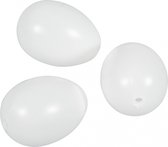 Plastic eieren 40 stuks 6 cm - Pasen versieringen - Paasdecoratie hobby en knutsel materialen