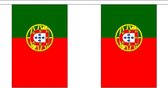 3x Buiten vlaggenlijn Portugal 3 meter - Portugese vlag - Supporter feestartikelen - Landen decoratie en versieringen