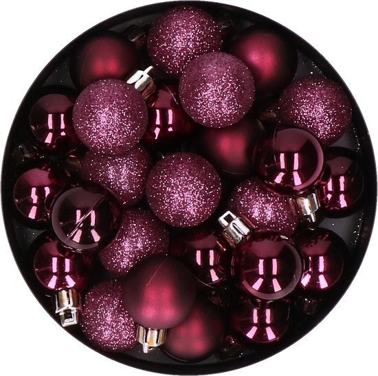 Inge Christmas Kerstballen - 18x - gekleurd - 6 cm - kunststof -glitter | Fun en Feest