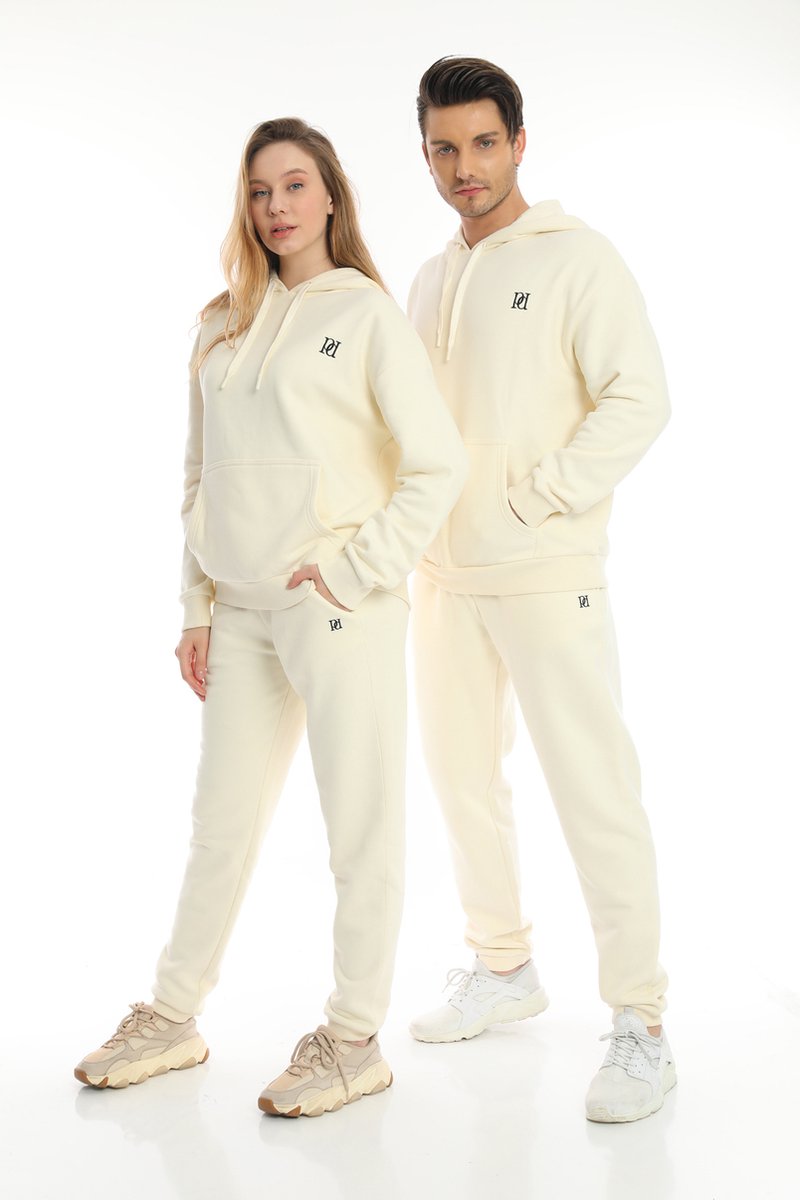Purple-Daisy Escape Unisex Hoodie | Sporttruien | Sportkleding (PDHD01)- SALE- Maat L - ECRU