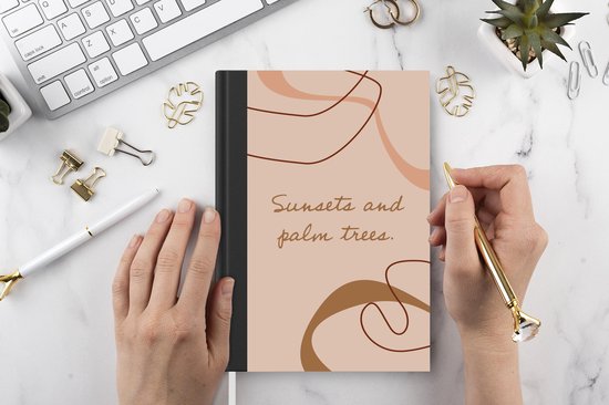 Carnet - Cahier d'écriture - Été - Citation - Minimalisme - Carnet - Format A5 - Bloc-notes