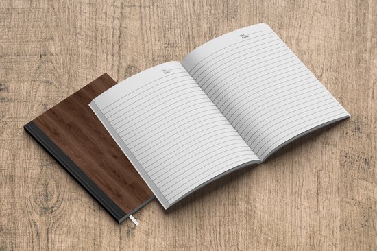 Carnet - Carnet d'écriture - Marron - Motifs - Bois - Carnet - Format A5 - Bloc-notes