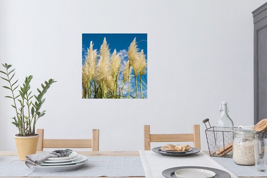 Stickers Stickers muraux - Herbe de la pampa - Plante - Nature - 50x50 cm - Feuille adhésive