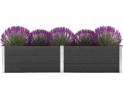 vidaXL - Plantenbak - verhoogd - 250x100x54 - cm - HKC - grijs