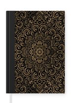 Notitieboek - Schrijfboek - Mandala Indiaas patroon - Notitieboekje klein - A5 formaat - Schrijfblok