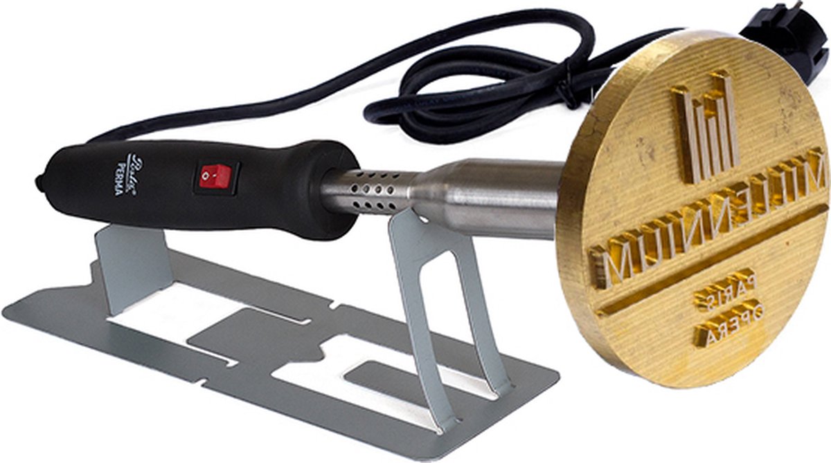 Elektrische Brandstempel | Ø100mm-300 Watt-Messing-E/F-stekker (Benelux) | Posta Perma