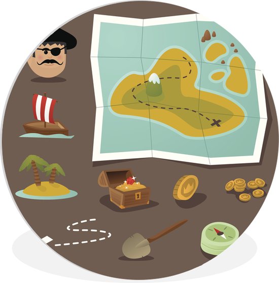 Accessoire Fête Thème 100 Pièces D'or Pirate En Plastique - Diamètre 3,5cm - Pour Chasse Au Trésor Anniversaire Anniversaire Or