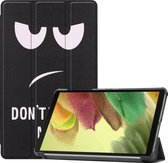 Hoes Geschikt voor Samsung Galaxy Tab S6 Lite Hoes Tri-fold Tablet Hoesje Case - Hoesje Geschikt voor Samsung Tab S6 Lite Hoesje Hardcover Bookcase - Don't Touch Me