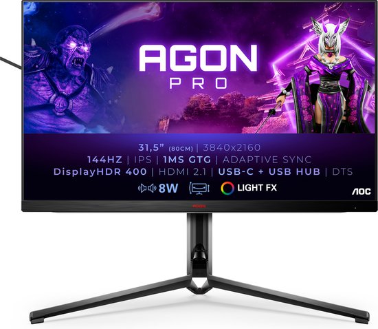 AOC AGON AG324UX écran plat de PC 80 cm (31.5) 3840 x 2160 pixels 4K Ultra  HD LED