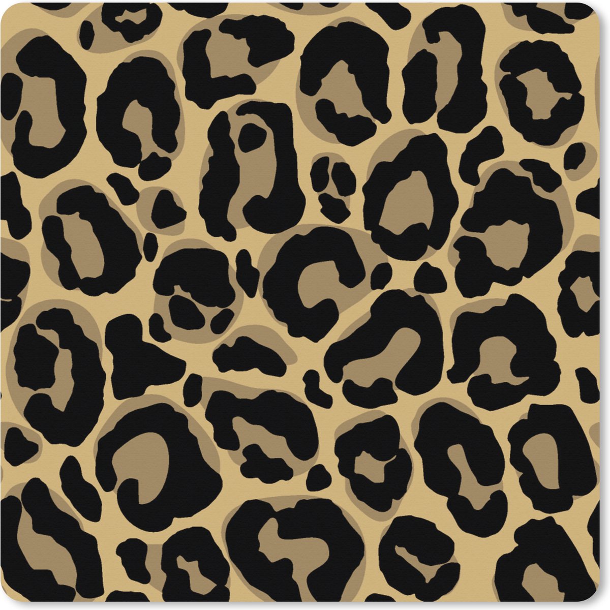Muismat XXL 40x40 cm - Bureau onderlegger - Bureau mat Panterprint - Patronen - Luipaard - Patronen - Bureaumat - Gaming mousepad xl - Bureaulegger groot - Computer deskmat