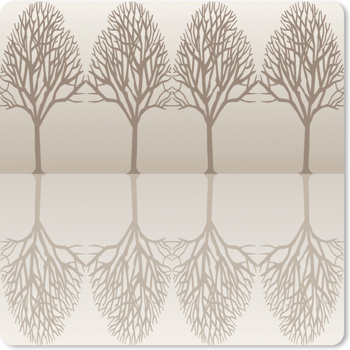 Muismat XXL 40x40 cm - Bureau onderlegger - Bureau mat Design - Bomen - Bos - Bureaumat - Gaming mousepad xl - Bureaulegger groot - Computer deskmat