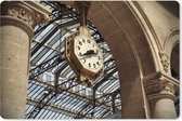 Muismat XXL - Bureau onderlegger - Bureau mat - Art Deco klok in Gare du Nord Station in Parijs - 120x80 cm - XXL muismat