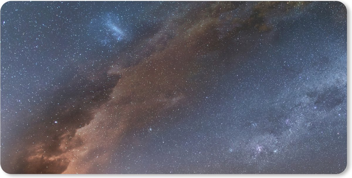 Muismat XXL 90x45 cm - Bureau onderlegger - Bureau mat Sterren in de ruimte - Bureaumat - Gaming mousepad xl - Bureaulegger groot - Computer deskmat