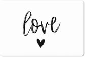 Muismat XXL - Bureau onderlegger - Bureau mat - Love - Quotes - Spreuken - 120x80 cm - XXL muismat