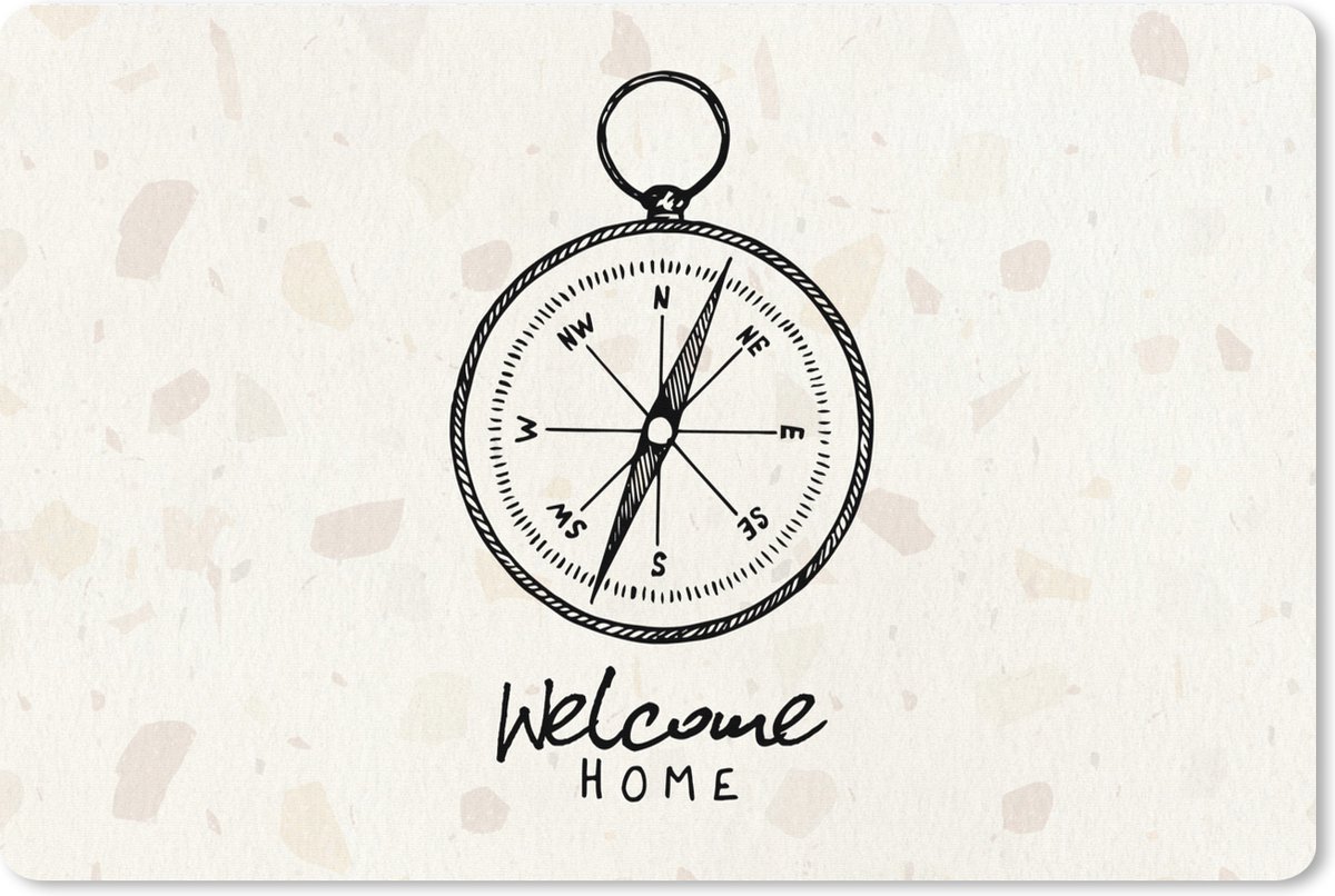 Muismat XXL 120x80 cm - Bureau onderlegger - Bureau mat Quotes - Spreuken - 'Welcome home' - Thuis - Bureaumat - Gaming mousepad xl - Bureaulegger groot - Computer deskmat