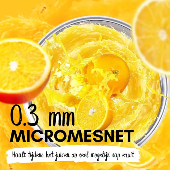 COOK-IT - Sapcentrifuge Extra Sterk - 550 ml Sapbeker - 1L Pulpcontainer - 3 Snelheden Juicer - Ultrafijne Filter