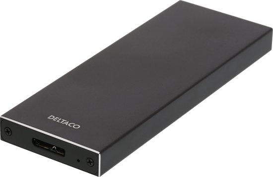 Deltaco MAP-K16N M.2 naar SATA SSD Behuizing - B-Key - B&M Key - USB 3.1 Gen 2 - SATA 3.0 - Zwart