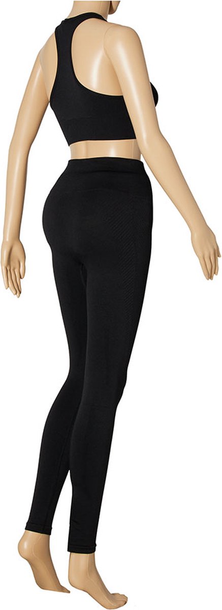 Sportlegging Dames High Waist - Zwart - Maat M - Legging Dames - Sportkleding Dames Legging — afbeelding 5