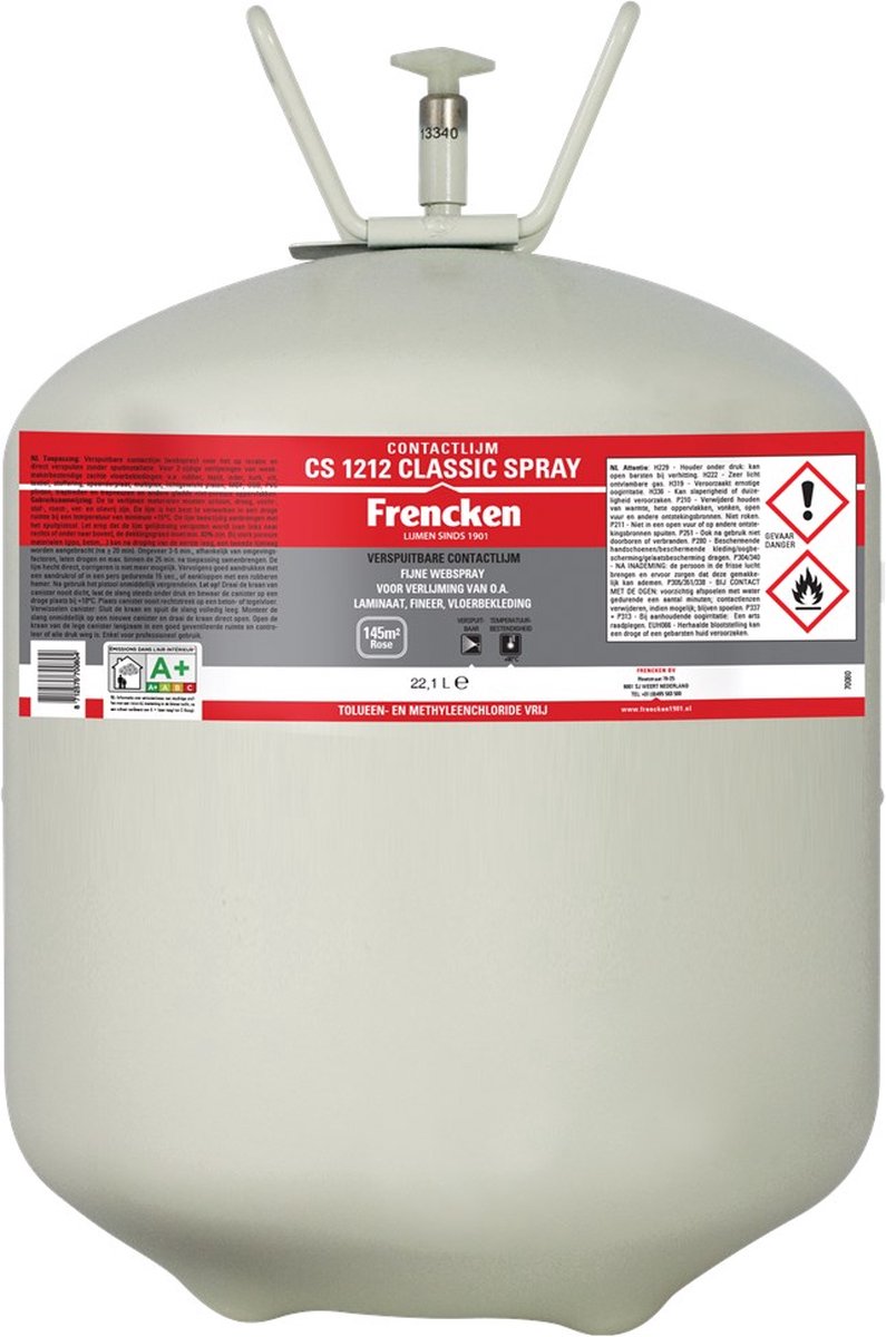 Frencken CS 1212 Spuitlijm Classic spray - Transparant - 22,1L