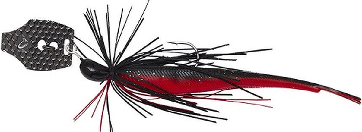Savage Gear Crazy Swim Jig - Sinking - Black N Red - 12.5cm - 14.5g - Chatterbait - Rood