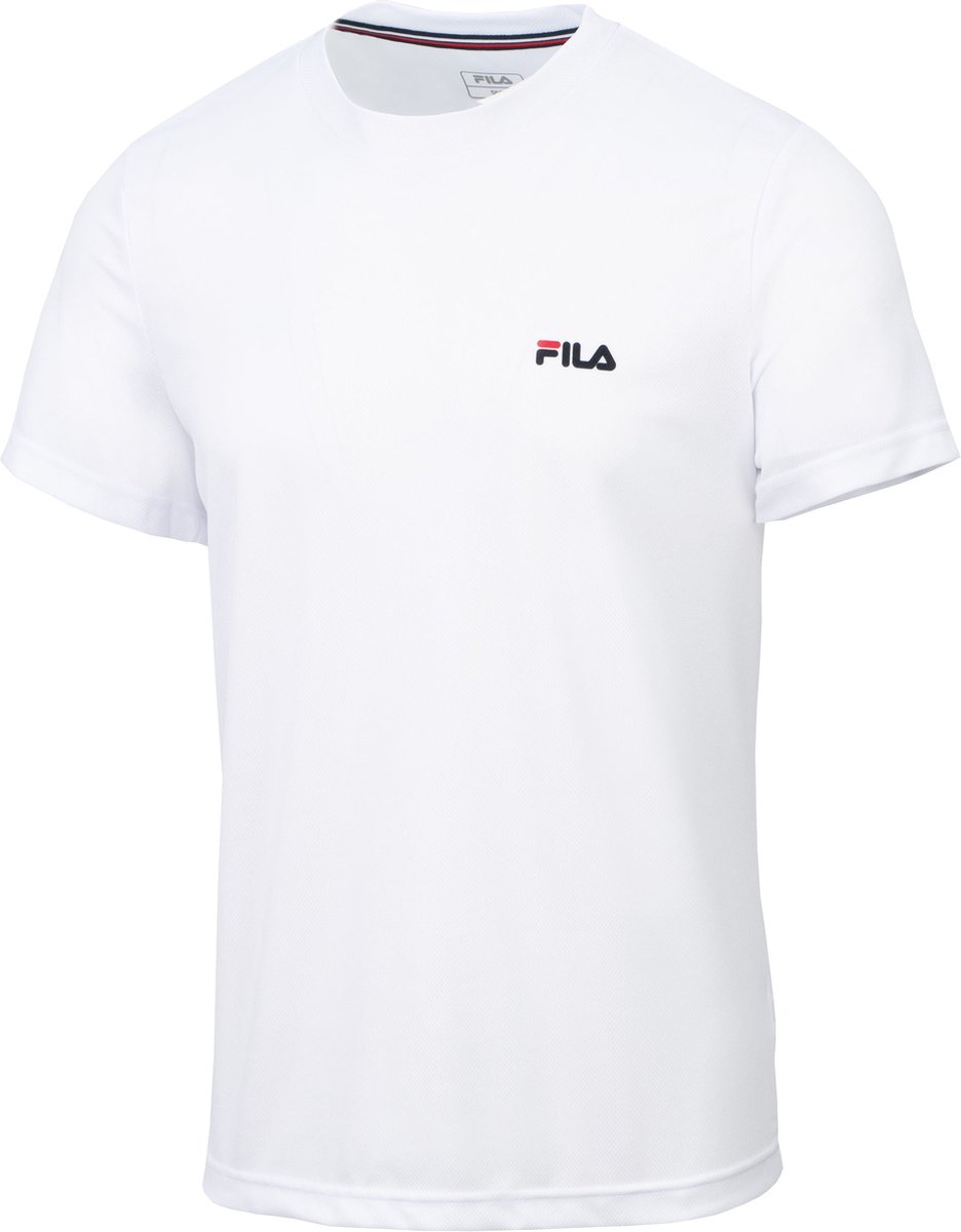 Fila T-Shirt Logo Small Heren Wit - L