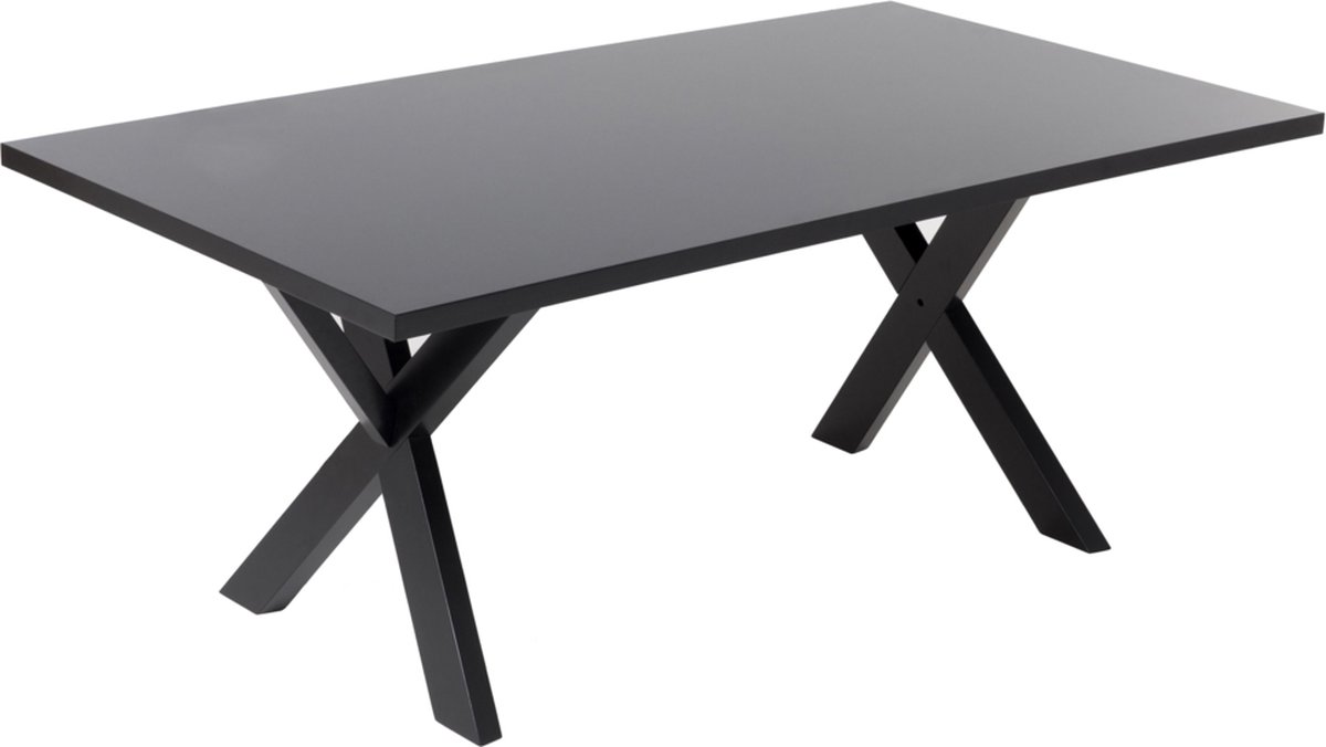 Beliani LISALA - Eettafel - zwart - MDF - Beliani