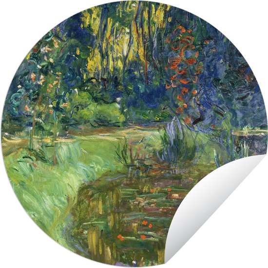 Tuincirkel Vijver met waterlelies - Claude Monet - 60x60 cm - Ronde Tuinposter - Buiten