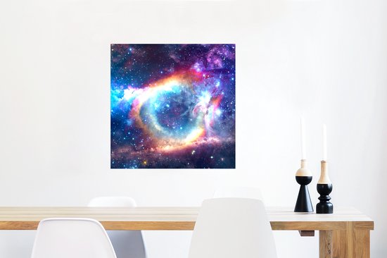 Affiche Espace - Arc-en-ciel - Couleurs - 50x50 cm