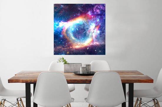 Affiche Espace - Arc-en-ciel - Couleurs - 75x75 cm