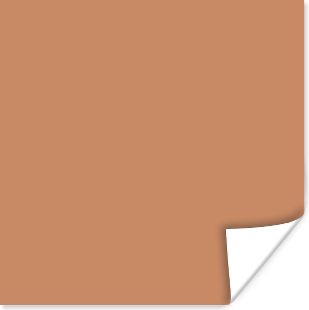 Poster Bruin - Abstract - Oranje - Design - 75x75 cm