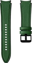 Bracelet en cuir (vert), adapté pour Samsung Galaxy Watch 4 Classic (42 & 46 mm), Watch 4 (40 & 44 mm), Watch 3 (41 mm), Watch Active 2 (40 & 44 mm), Watch Active (40 mm), Montre (42 mm)