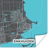 Affiche Enkhuizen - Plan d'étage - Carte - Plan de la ville - 100x100 cm XXL
