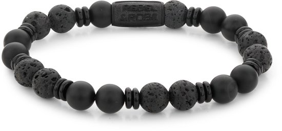 Rebel and Rose RR-80093-B Bracelet Variations Noir 8mm.