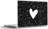 Sticker pour ordinateur portable - 15,6 pouces - Design - Amour - Coeur
