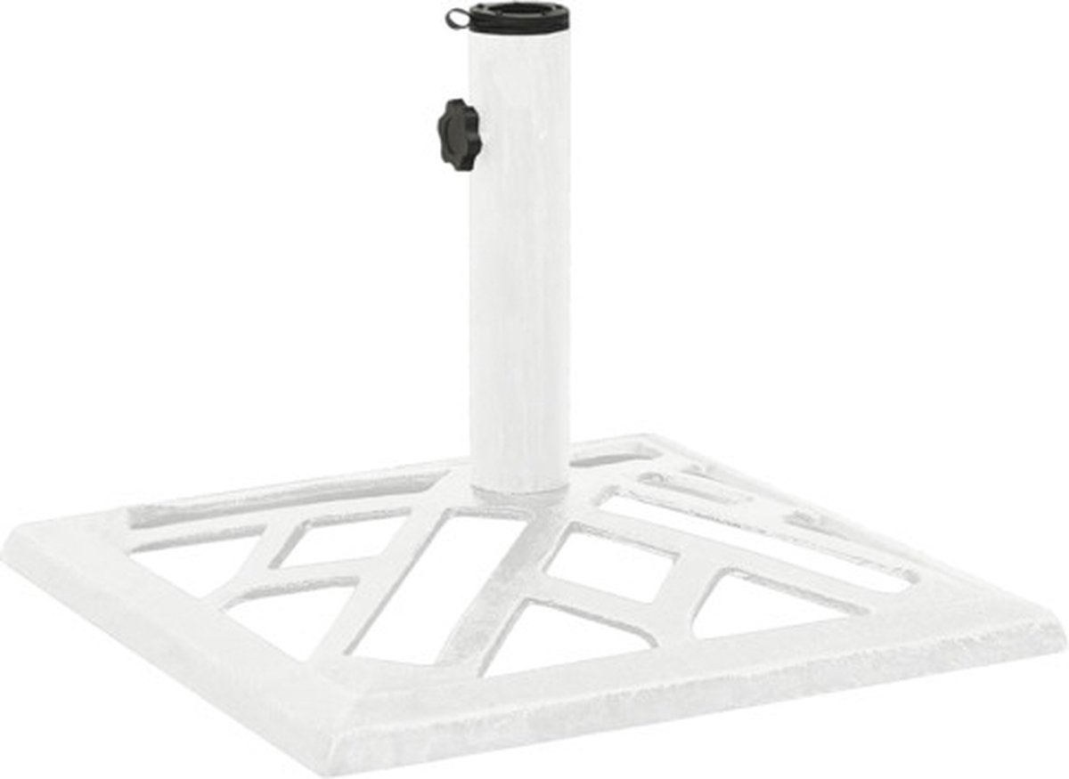 Bol.com vidaXL - Parasolvoet - 44x44x31 - cm - gietijzer - wit aanbieding