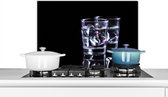 Spatscherm keuken 60x40 cm - Kookplaat achterwand Alcohol - Glazen - Drank - Muurbeschermer - Spatwand fornuis - Hoogwaardig aluminium