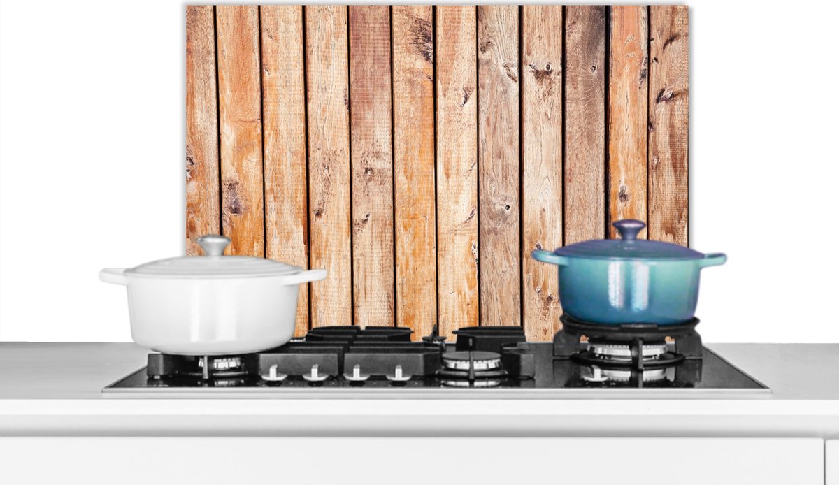 Spatscherm keuken - Wanddecoratie - OSB - Hout - Plank - Keuken - Spatwand - 60x40 cm