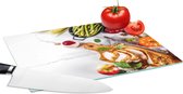 Planche à découper en Verres - 28x20 - Légumes - Viande - Cuisine - Herbes - Planches à découper en Glas