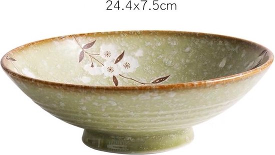 Fine Asianliving Japans Servies Soshun Glanzend Cosmos Groen - Salade  Schaal 24.5x8cm | bol.com